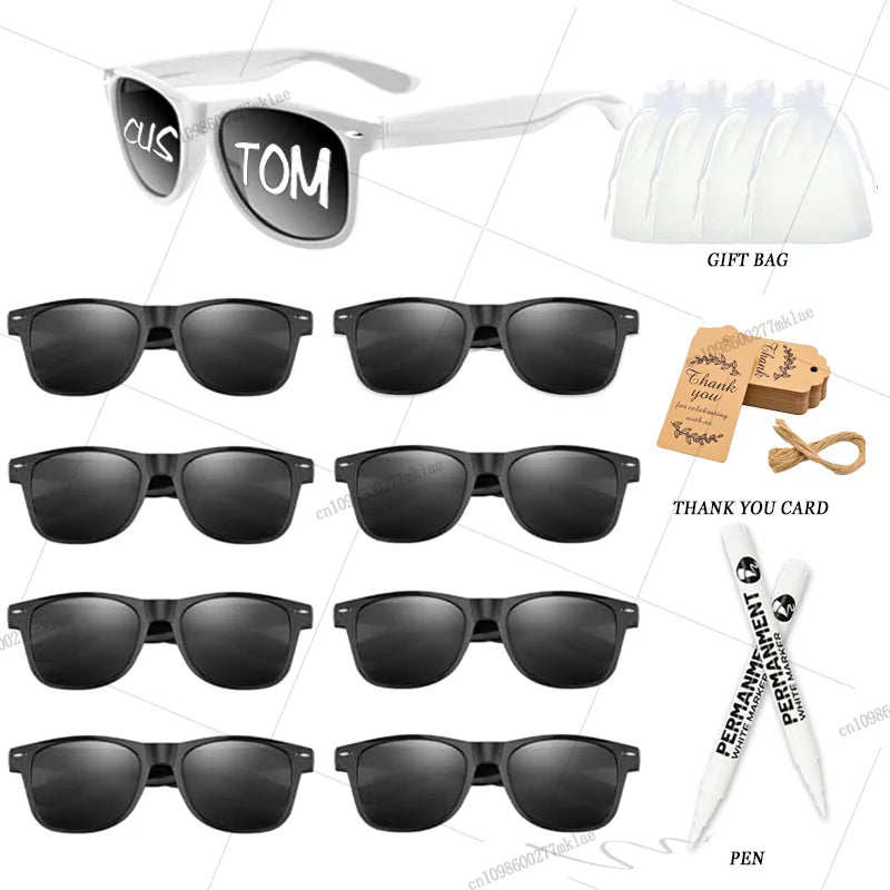 Gafas de corazón personalizables para boda y despedida de soltera con rotuladores DIY, perfectas como regalo para invitados y photocall.