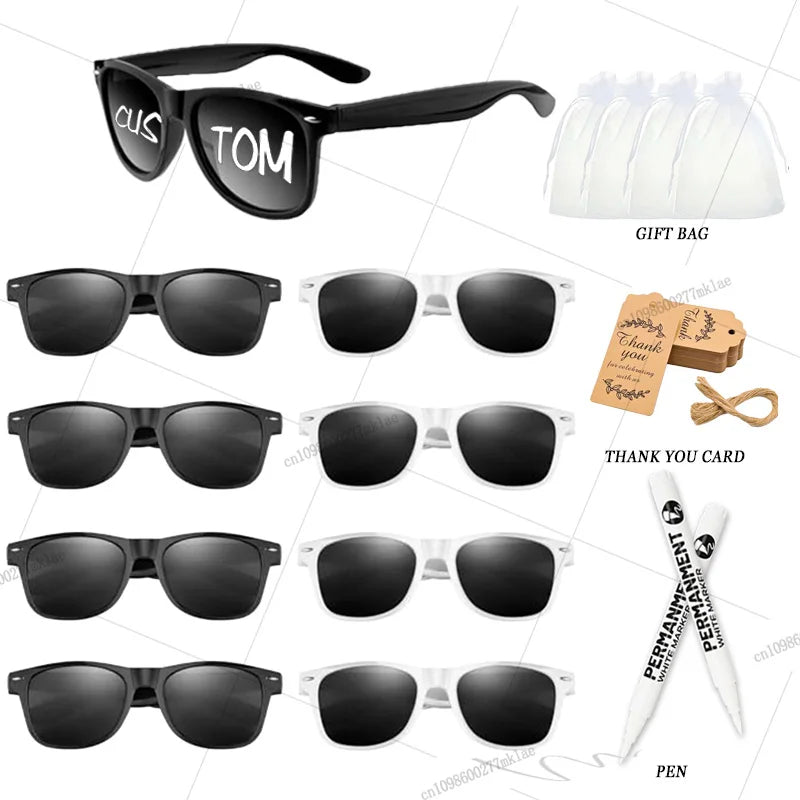 Gafas de corazón personalizables para boda y despedida de soltera con rotuladores DIY, perfectas como regalo para invitados y photocall.