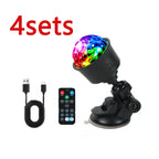 Luz disco LED RGB giratoria con mando