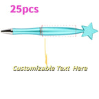 25PCS Customizable Star Ballpoint Pens for Promotional Gifts Colorful Bulk Pens Twist Action for Advertising Business Gifts