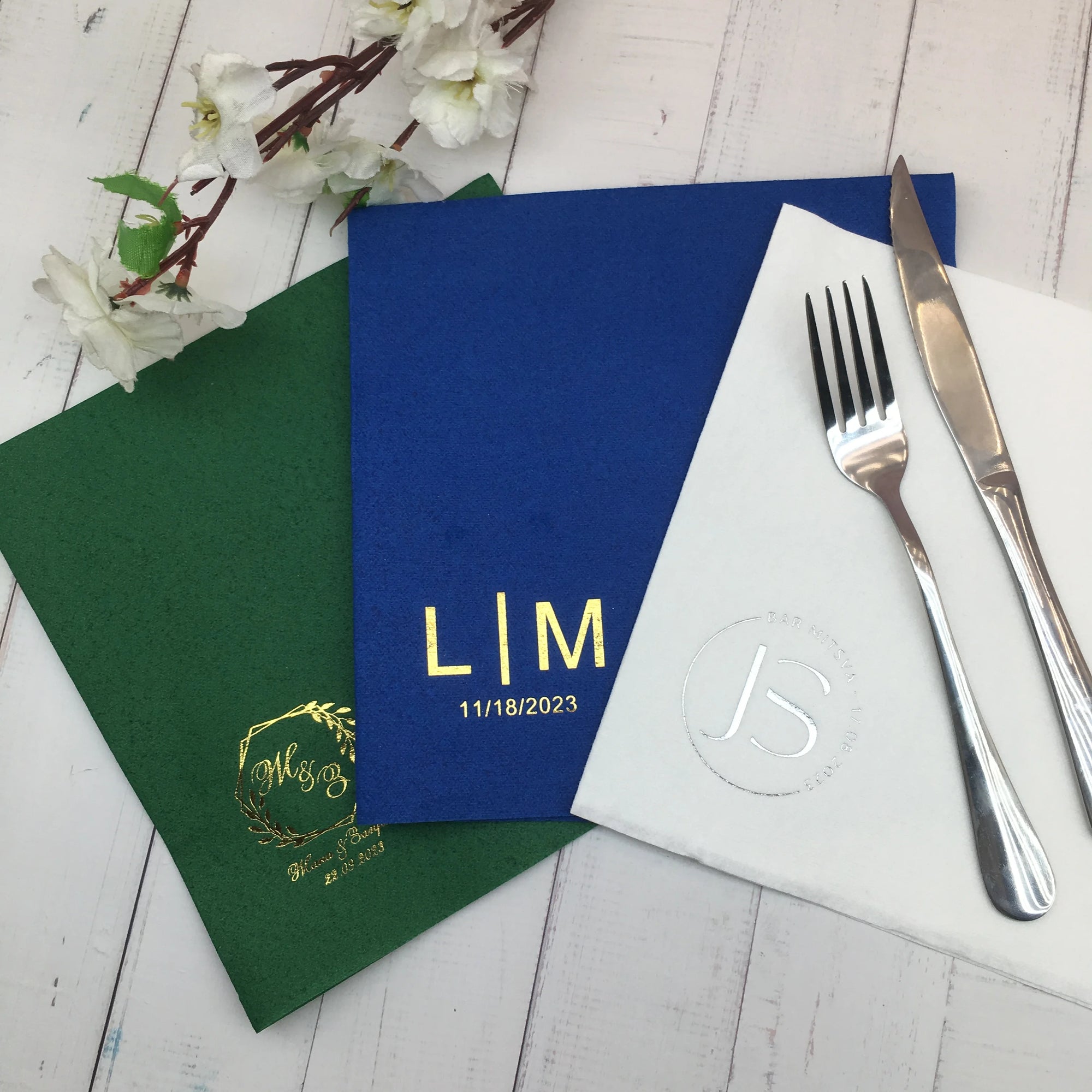 Servilletas Personalizadas para Bodas Pack de 50