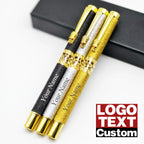 Bolígrafo metálico personalizado con diseño de dragón, grabado láser de nombre o logo, estilo elegante para negocios, firmas y regalos corporativos de lujo.