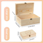 Caja de madera personalizada con tapa y cierre metálico para guardar recuerdos, fotografías, cartas, postales y regalos especiales.