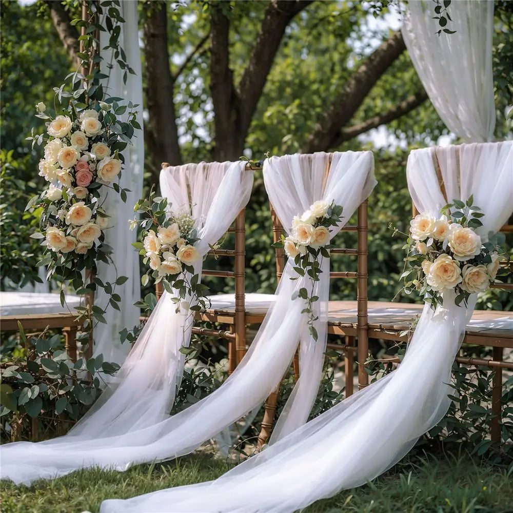 Tela de Gasa para Arcos y Decoración de Bodas