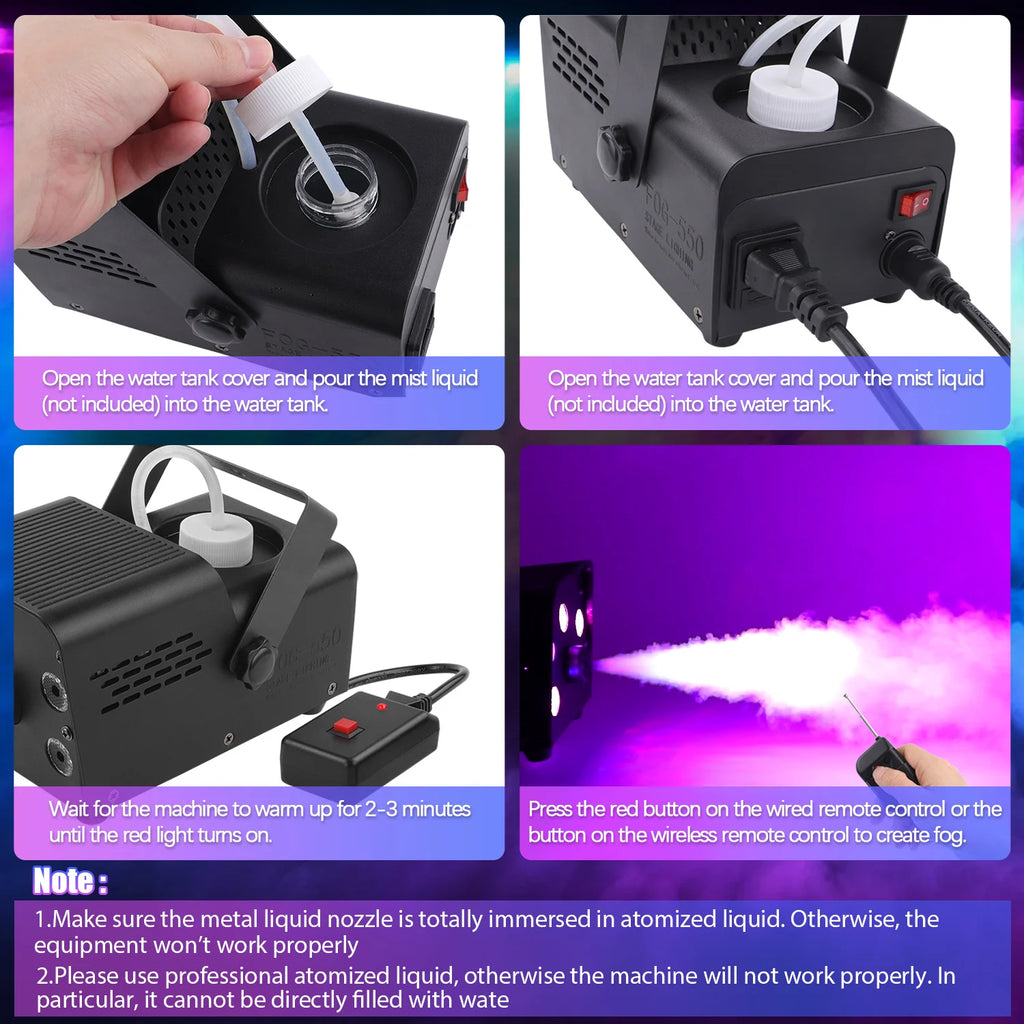 Detalle de la salida de humo y el LED RGB