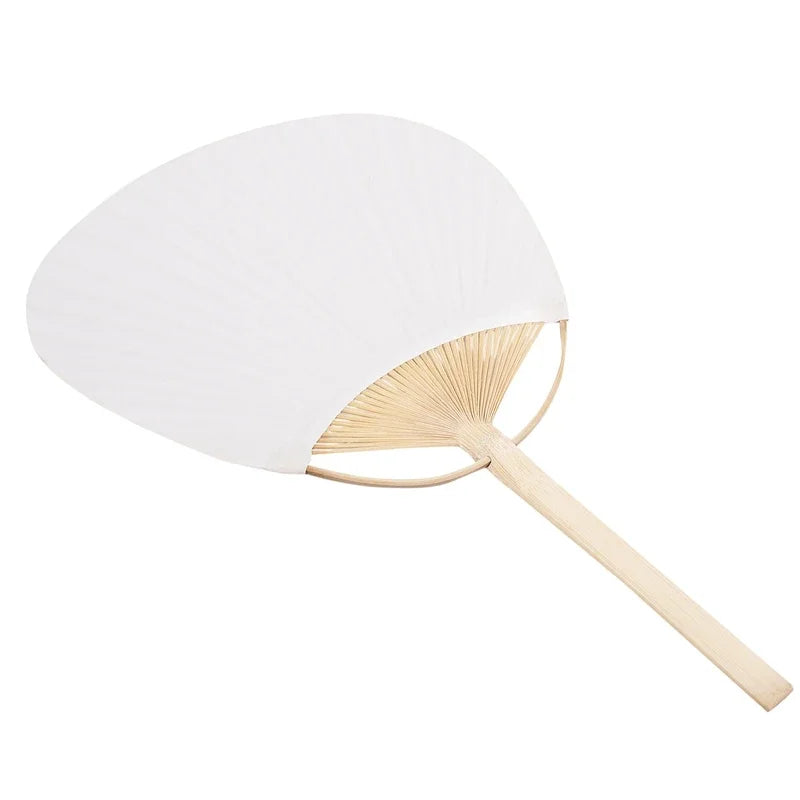Abanicos de Bambú Blanco