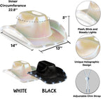 Sombrero de Vaquero LED Brillante