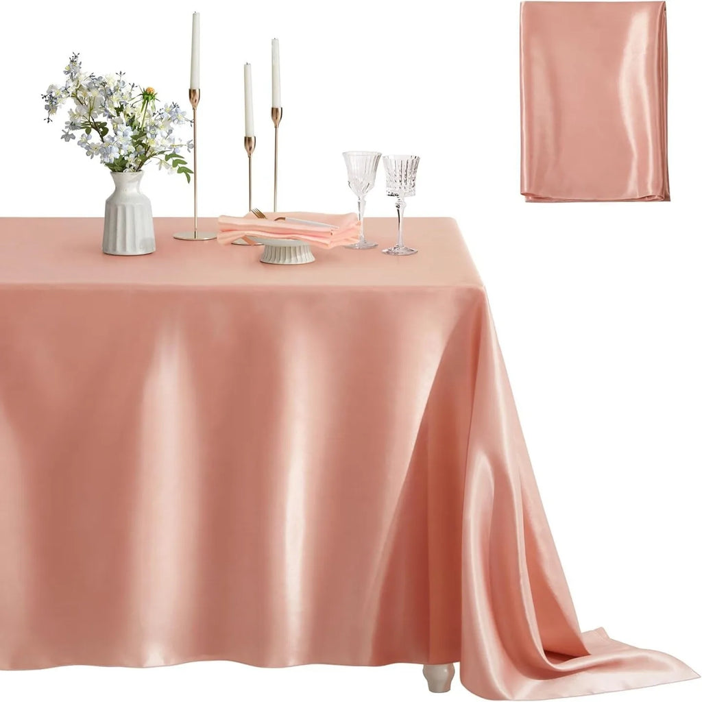 Mantel de Satén Burdeos para Bodas y Eventos