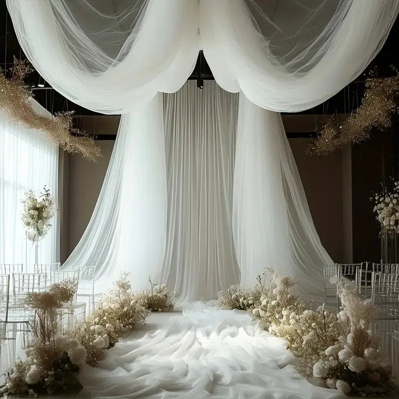 Tela de Tul para Arco y Decoración de Bodas