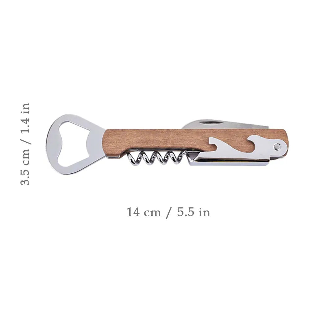 Sacacorchos de madera personalizados con grabado, recuerdos de boda elegantes, regalo funcional para invitados, aniversarios o fiestas especiales.