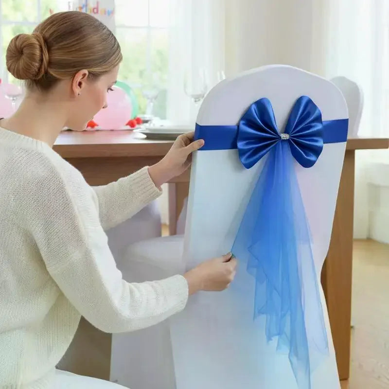 Lazo de Organza para Sillas de Boda