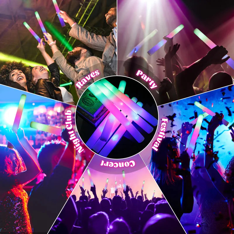 Bastones LED Luminosos para Fiestas 15 o 30 Piezas