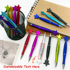 25PCS Customizable Star Ballpoint Pens for Promotional Gifts Colorful Bulk Pens Twist Action for Advertising Business Gifts