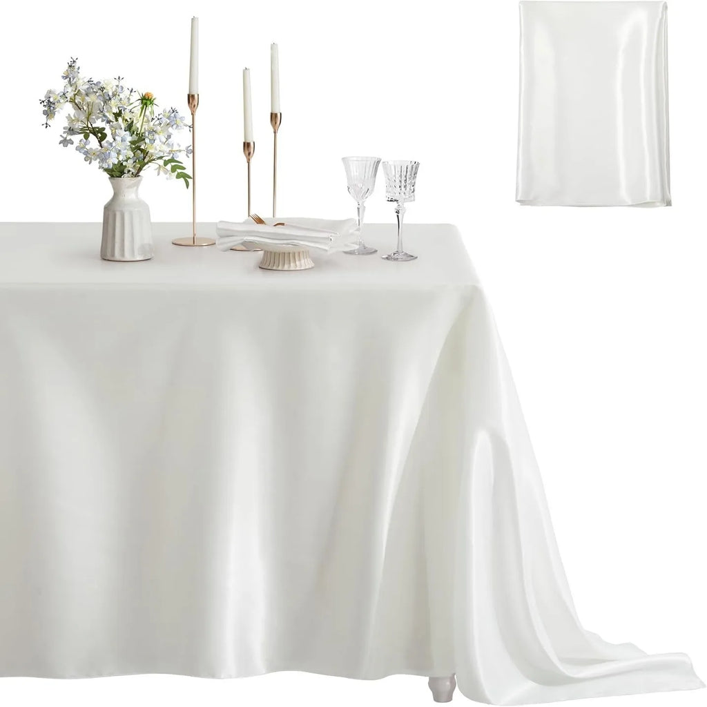 Mantel de Satén Burdeos para Bodas y Eventos