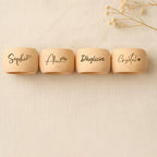 Aro de servilleta de madera personalizado con nombre grabado