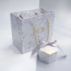 Bolsas de Regalo Mármol Gris para Bodas y Eventos