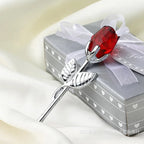 Rosa de Cristal Decorativa con Caja de Regalo