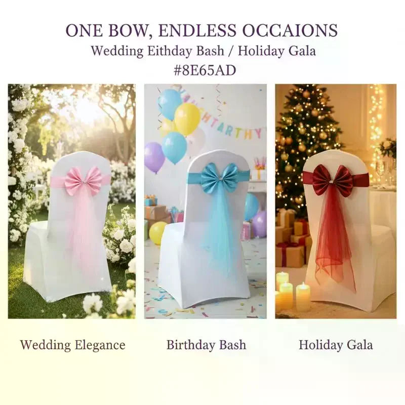 Lazo de Organza para Sillas de Boda