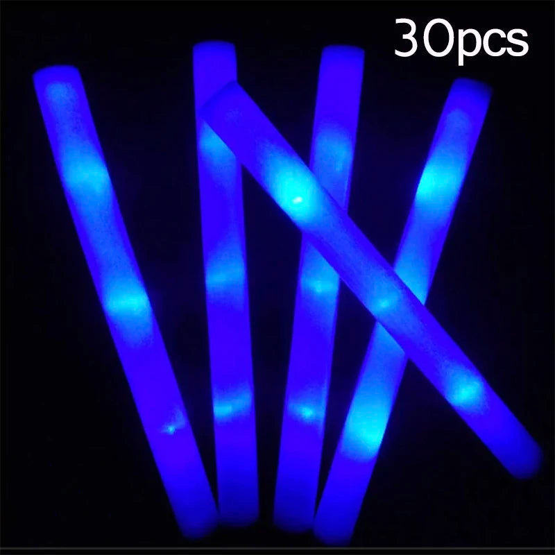 Bastones LED Luminosos para Fiestas 15 o 30 Piezas