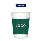 Vasos de papel personalizados con logo para café espresso, degustaciones, eventos corporativos y promociones de marca.