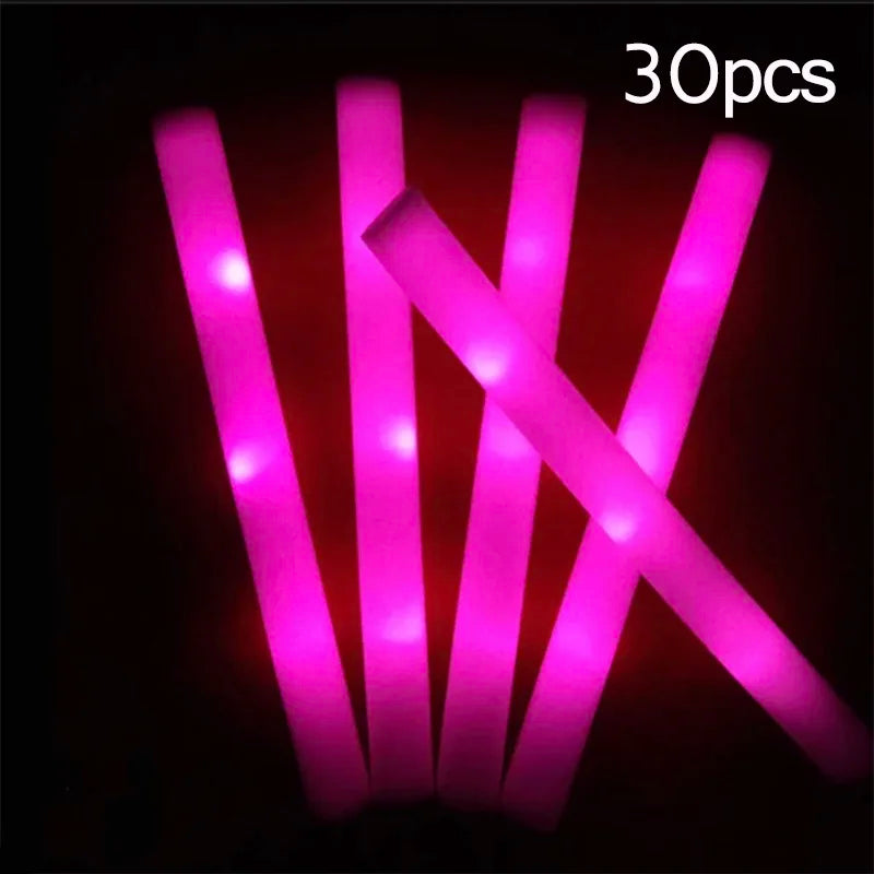 Bastones LED Luminosos para Fiestas 15 o 30 Piezas