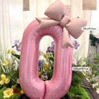 Globo Rosa con Lazo para Cumpleaños y Bodas