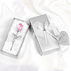 Rosa de Cristal Decorativa con Caja de Regalo