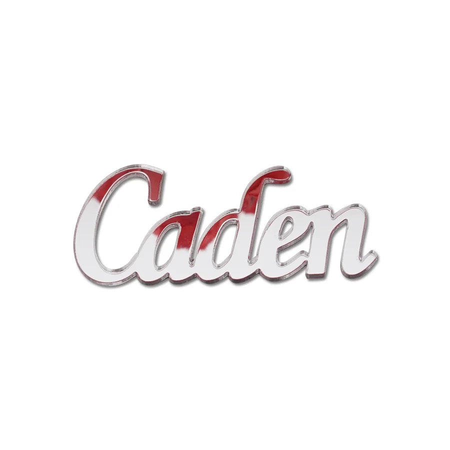 Etiquetas de nombre acrílicas espejo personalizadas doradas y plateadas para bodas y eventos, con acabado brillante y diseño elegante para decoración de mesa.
