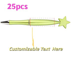 25PCS Customizable Star Ballpoint Pens for Promotional Gifts Colorful Bulk Pens Twist Action for Advertising Business Gifts