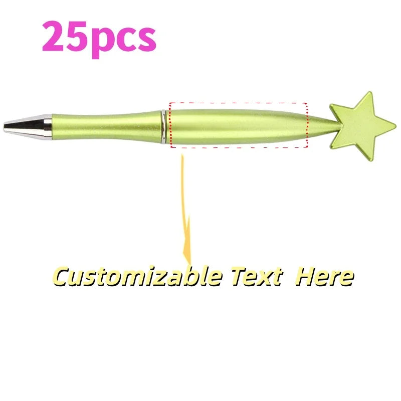 25PCS Customizable Star Ballpoint Pens for Promotional Gifts Colorful Bulk Pens Twist Action for Advertising Business Gifts