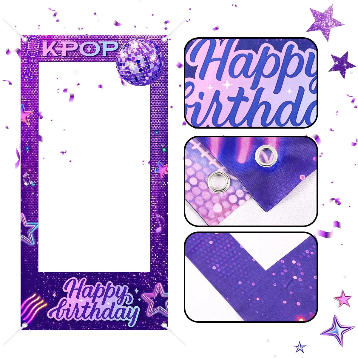 Fondo Kpop para Cumpleaños y Photocall