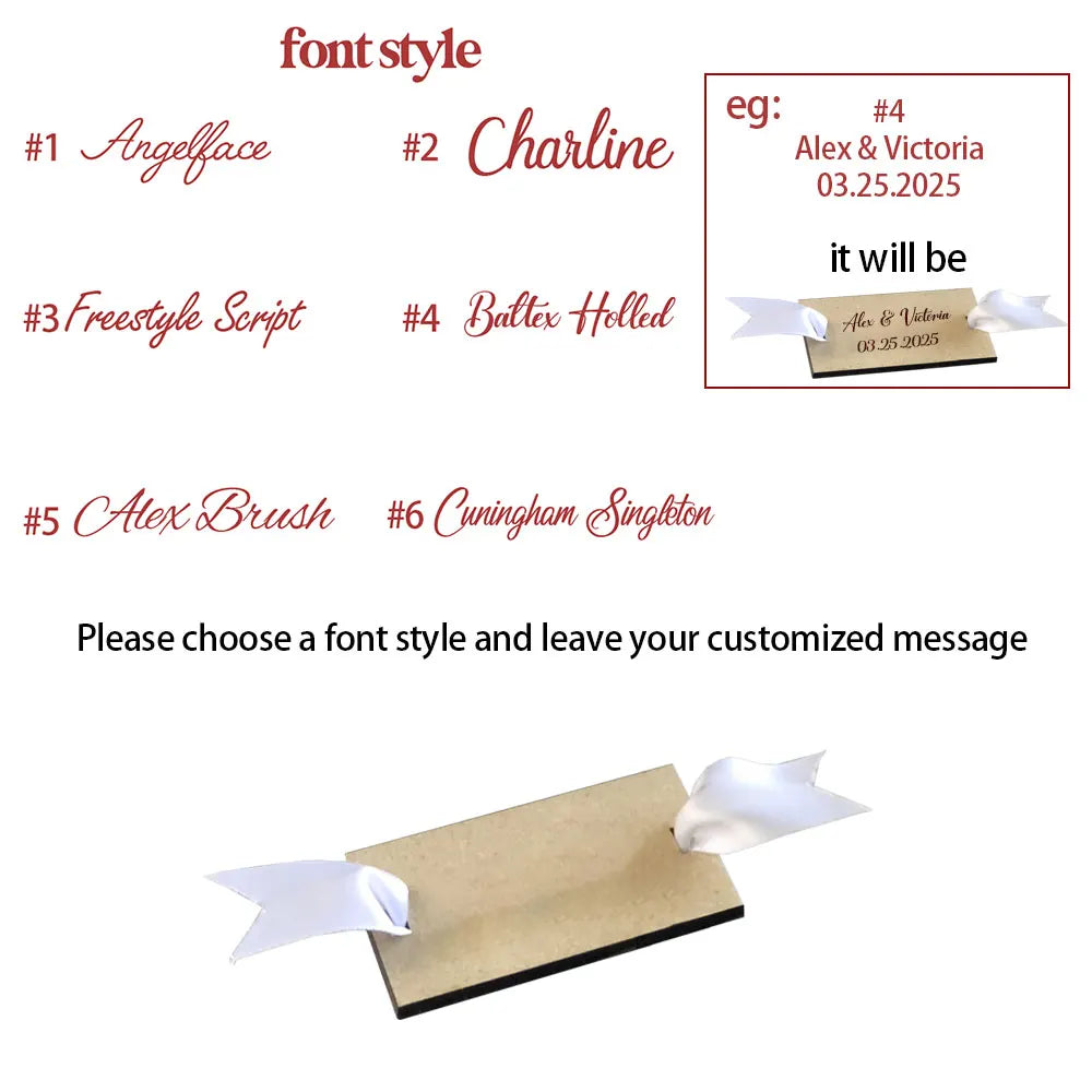 Servilletero Personalizado para Boda con Nombre y Fecha