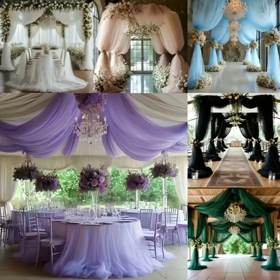 Tela de Gasa para Arcos y Decoración de Bodas