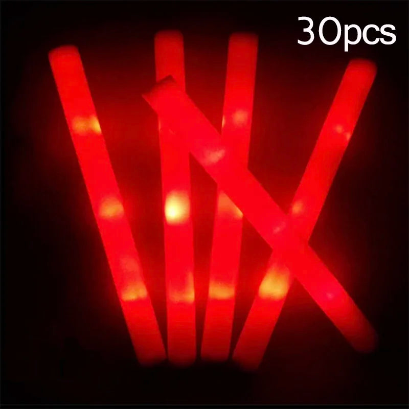Bastones LED Luminosos para Fiestas 15 o 30 Piezas