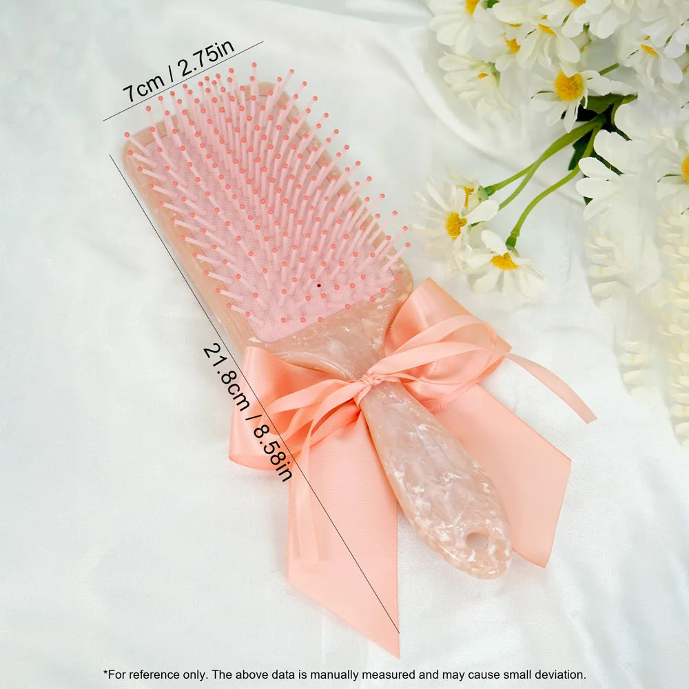 Cepillo de pelo personalizado con nombre grabado, diseño ergonómico con cojín de aire, masajeador del cuero cabelludo, ideal regalo para mamá y cuidado del cabello.