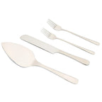 Set personalizado para cortar pastel de boda con grabado láser elegante