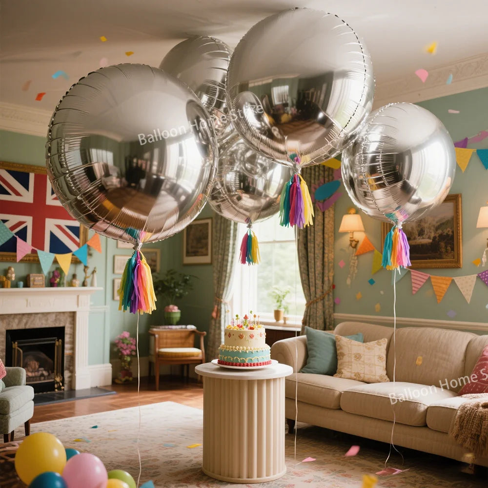 Globos Redondos 4D Rojos para Fiestas 4 o 10 Piezas