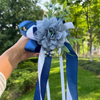 Flor para Espejo de Coche para Boda con Cinta