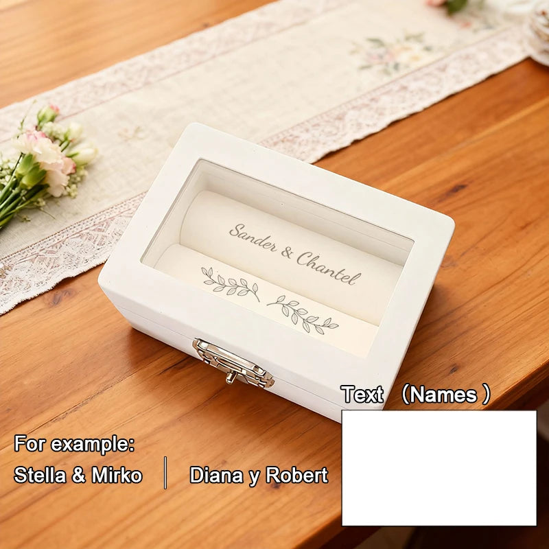Caja para Anillos de Boda Personalizada