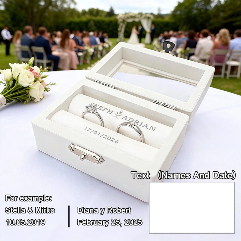 Caja para Anillos de Boda Personalizada