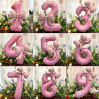 Globo Rosa con Lazo para Cumpleaños y Bodas