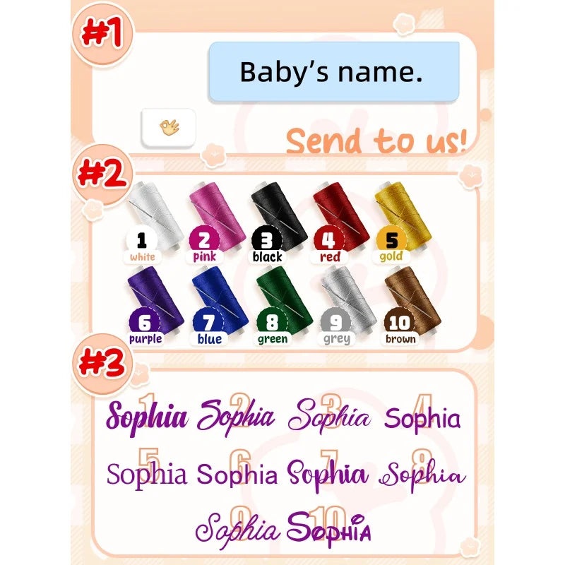 Manta de apego para bebé personalizada con nombre, diseño de elefante y mordedor de silicona, ideal para recién nacidos y niños pequeños.