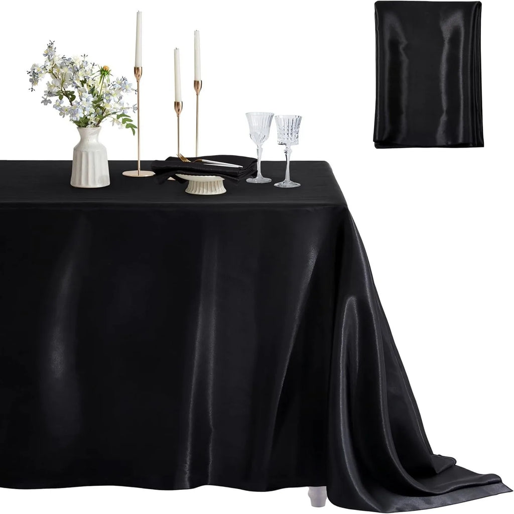 Mantel de Satén Burdeos para Bodas y Eventos