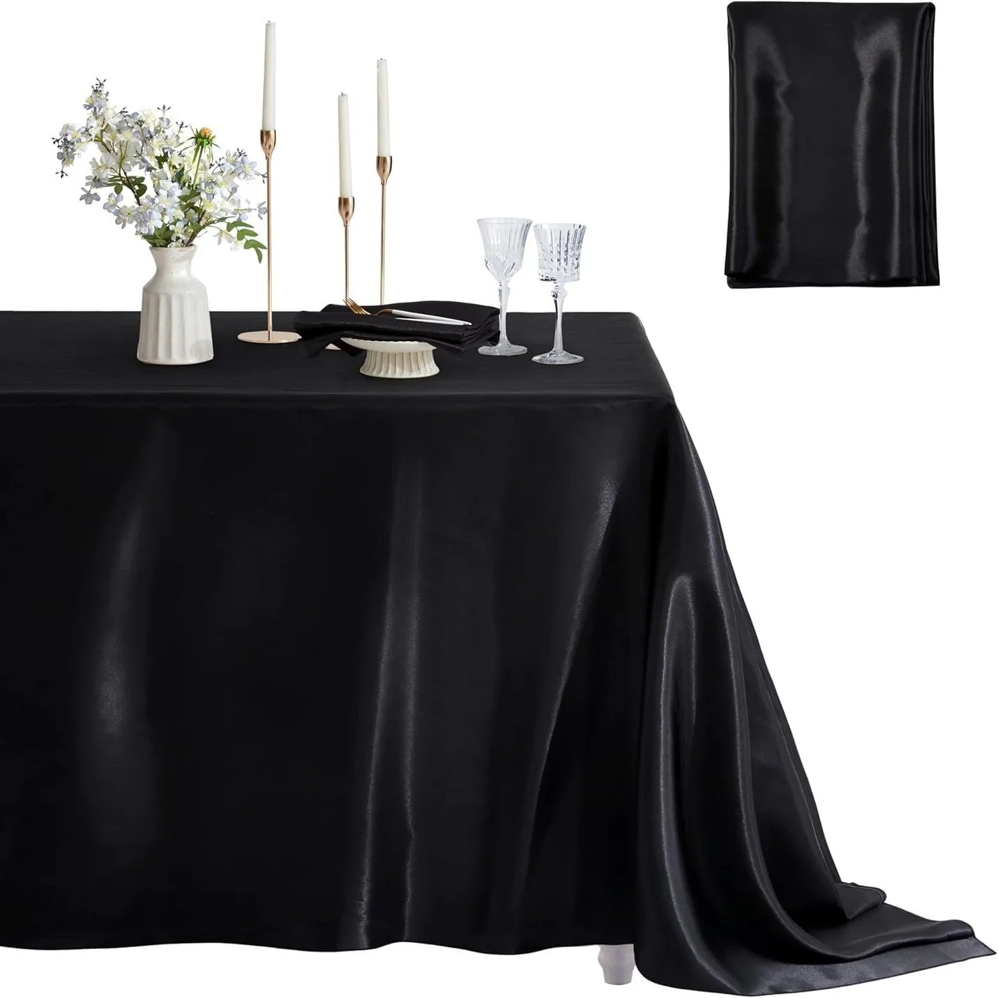 Mantel de Satén Burdeos para Bodas y Eventos