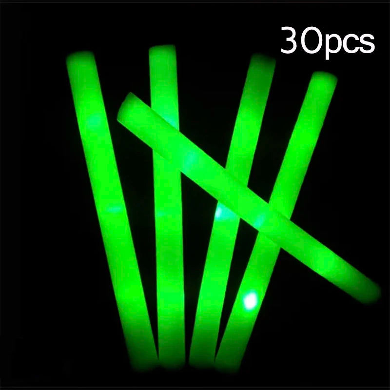 Bastones LED Luminosos para Fiestas 15 o 30 Piezas