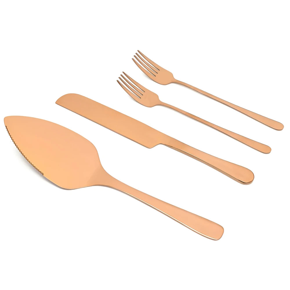 Set personalizado para cortar pastel de boda con grabado láser elegante