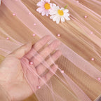 Camino de Mesa de Tul con Perlas 80x300 cm