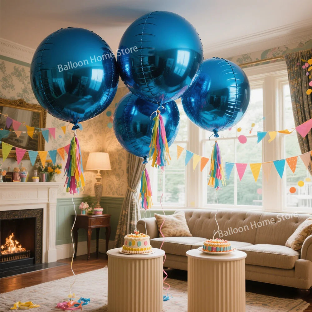 Globos Redondos 4D Rojos para Fiestas 4 o 10 Piezas