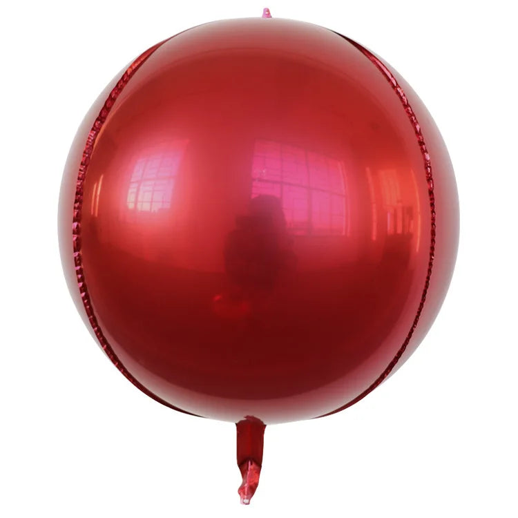 Globos Redondos 4D Rojos para Fiestas 4 o 10 Piezas