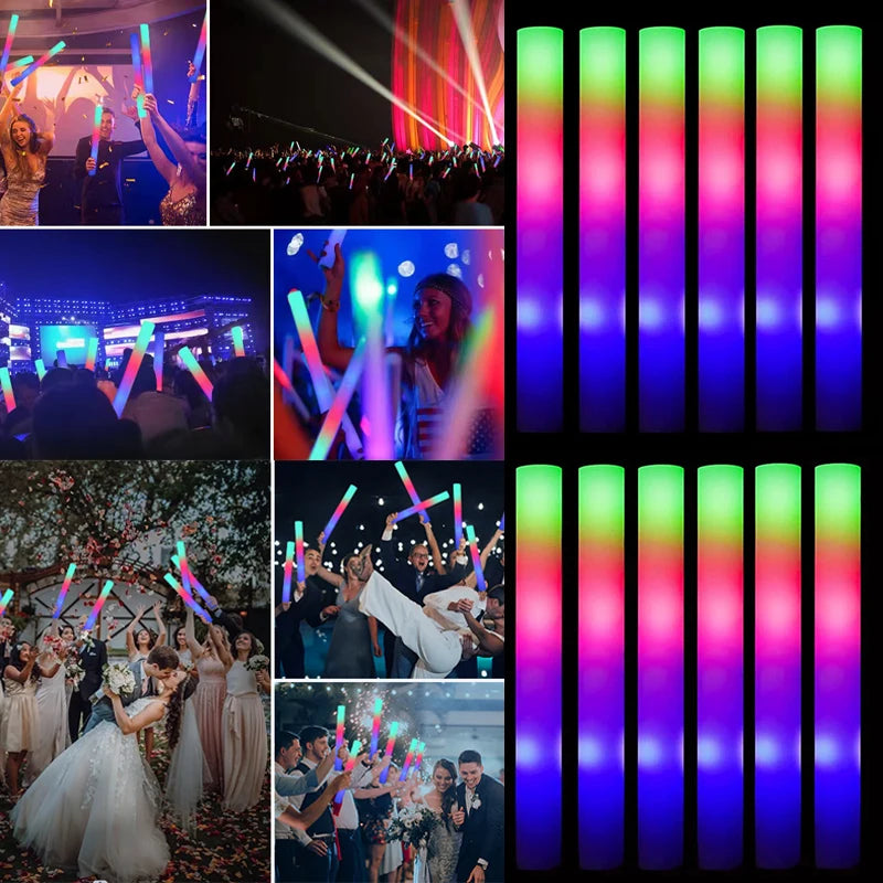 Bastones LED Luminosos para Fiestas 15 o 30 Piezas